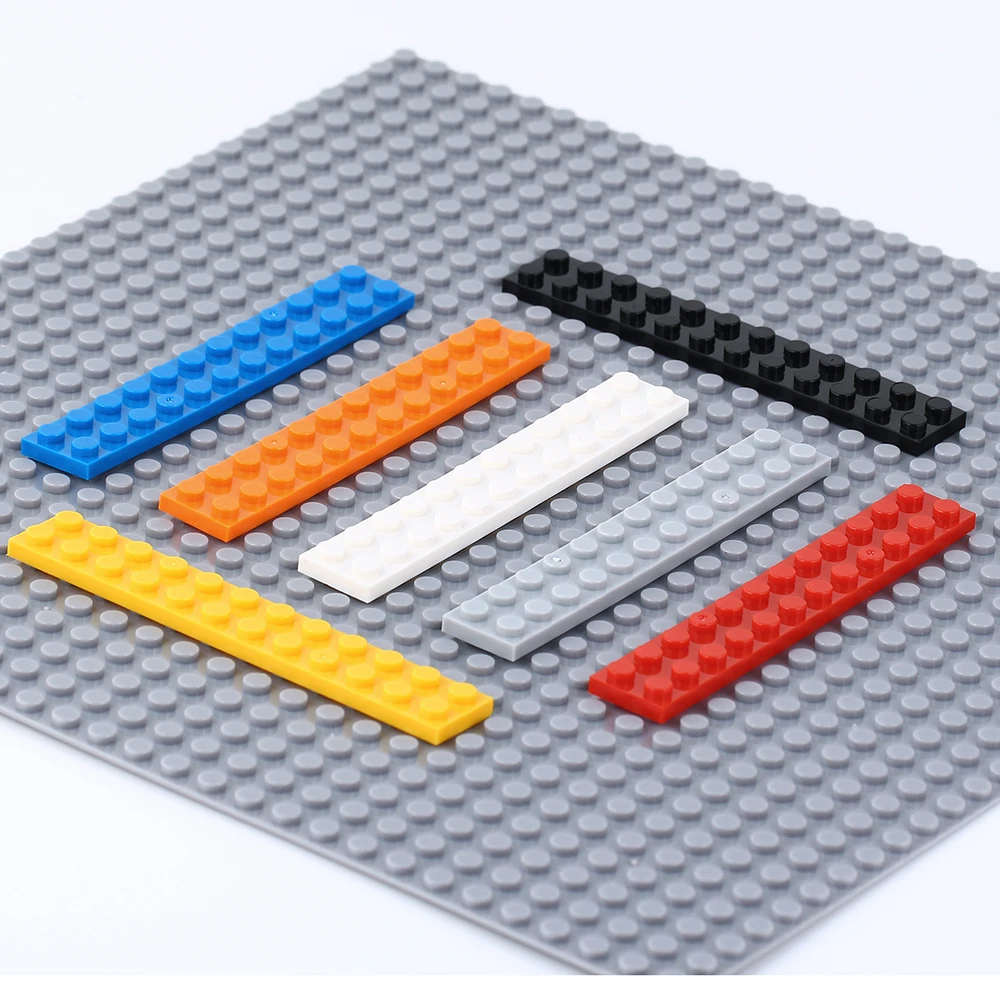 5/10/20pcs Pack Colourful Plate 2*12 Brick DIY Building Block Compatible With 2445 Toy For Children Educational Creative Gift