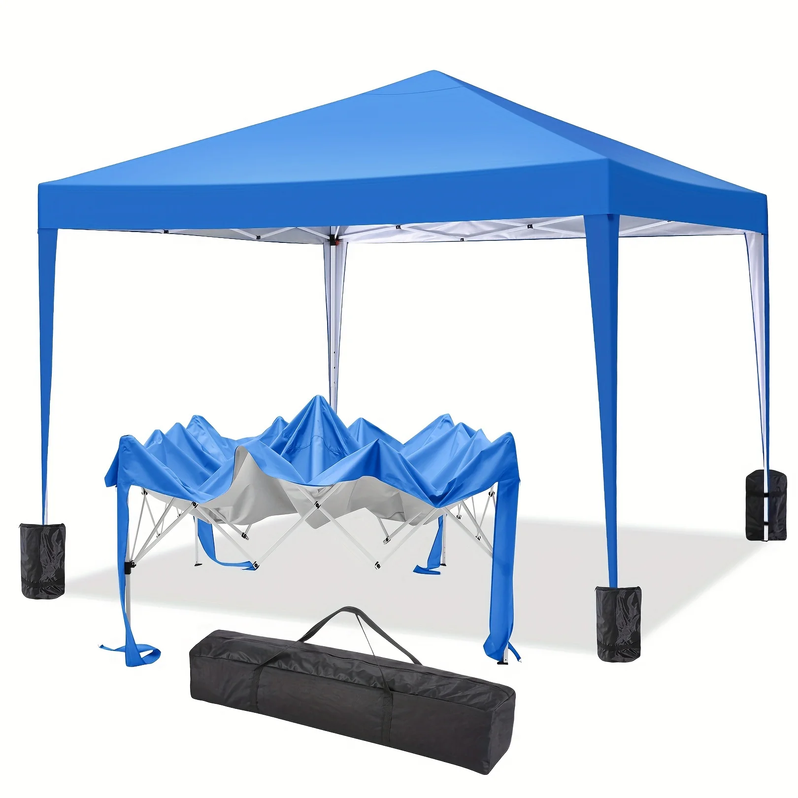 

Pop-Up Canopy Tent, Waterproof Outdoor Instant Shelter, Portable Gazebo For Camping, Commercial Sun Shade Party, Backyard, With