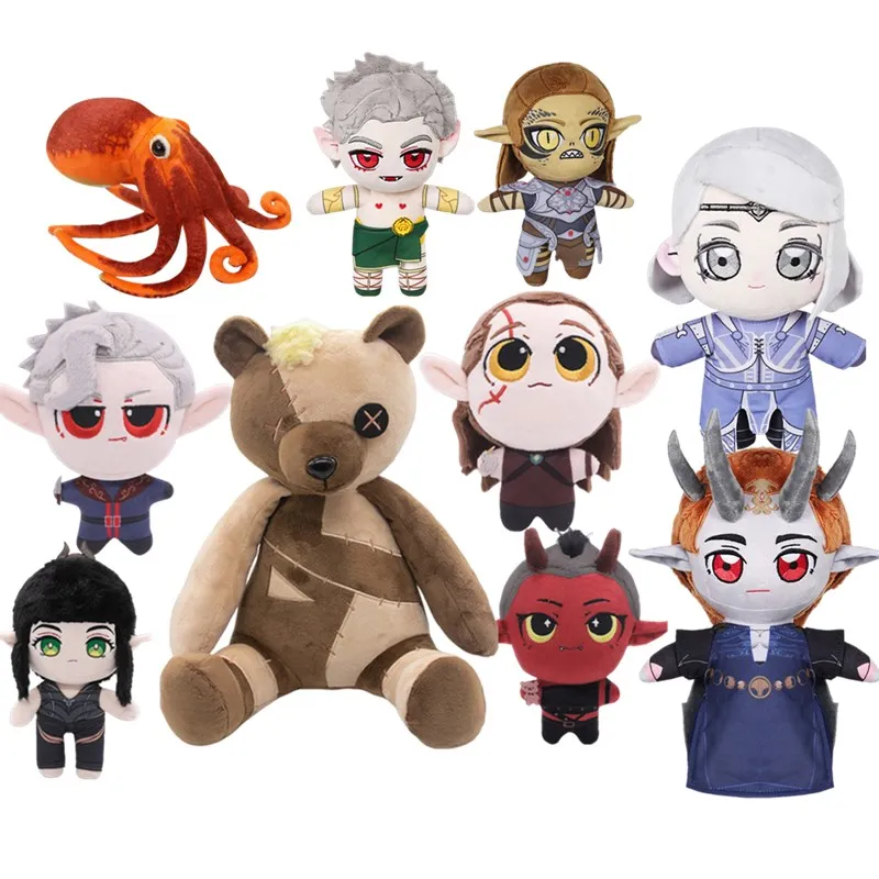 

Baldur Cos Gate Shadowheart Halsin Astarion Cosplay Plush Toys Cartoon Soft Stuffed Dolls Mascot Adult/Kids Birthday Xmas Gifts
