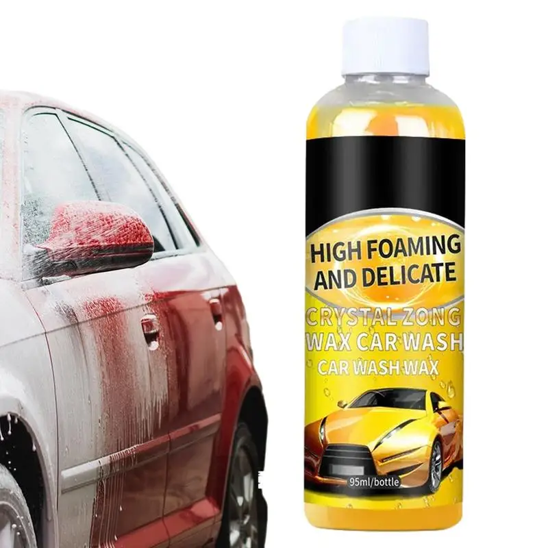 

Foam Car Wash Liquid 3.2oz Auto Washing Foam Neutral Formula High Concentration Car Shampoo For Removing Window Water Stains