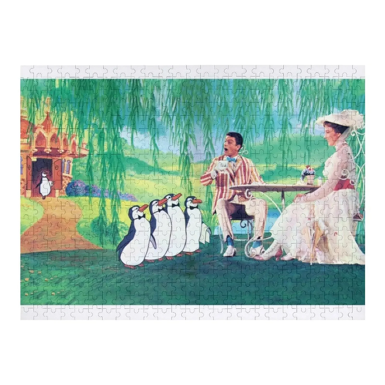 

Tea and Cake with Mary Poppins and Bert Jigsaw Puzzle Animal Woods For Adults Custom Gifts Wooden Decor Paintings Puzzle