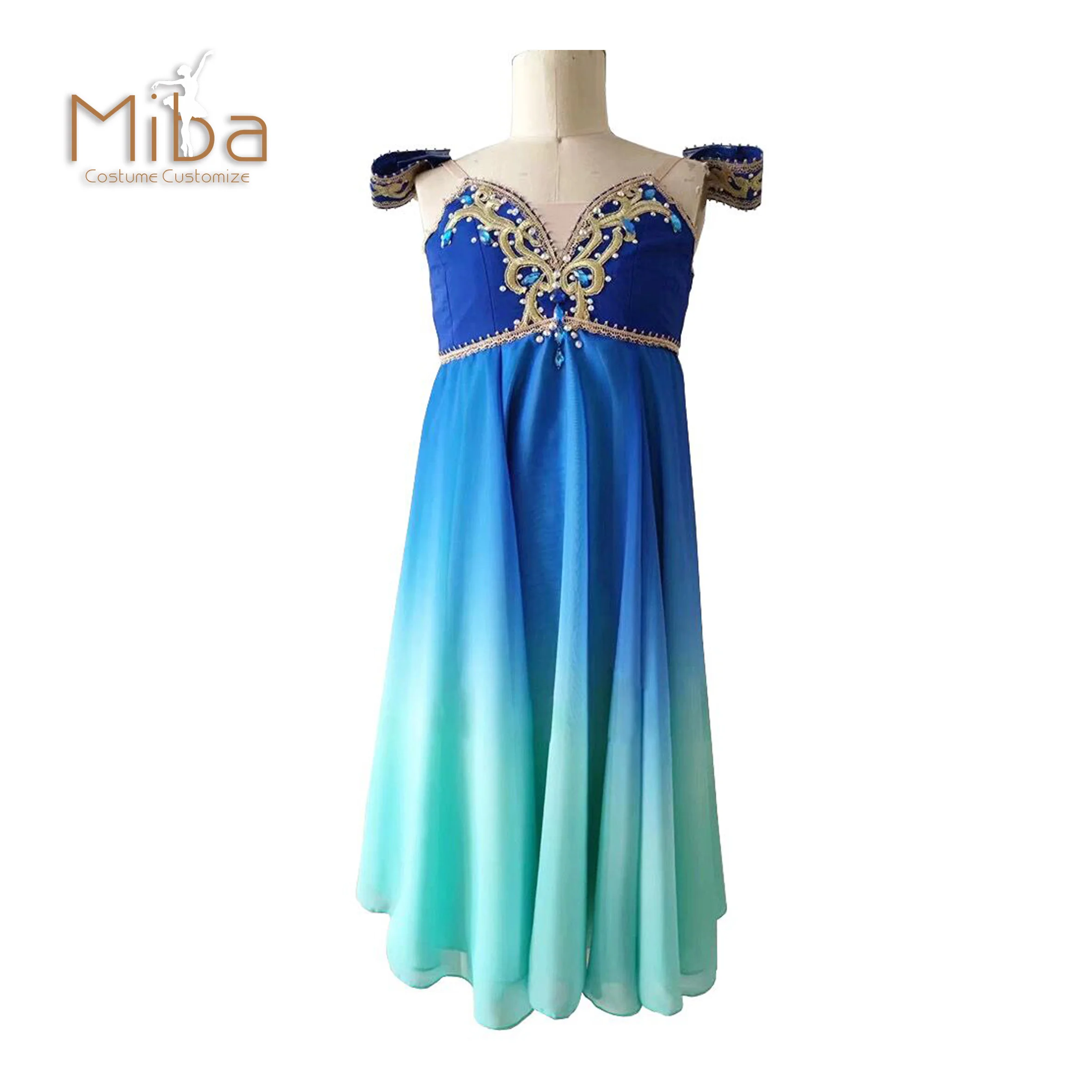 2023 new ballet "Pirate Troupe" dance show dress, adult, children, professional blue gradient chiffon dress
2023 new ballet "Pirate Troupe" dance show dress, adult, children, professional blue gradient chiffon dress