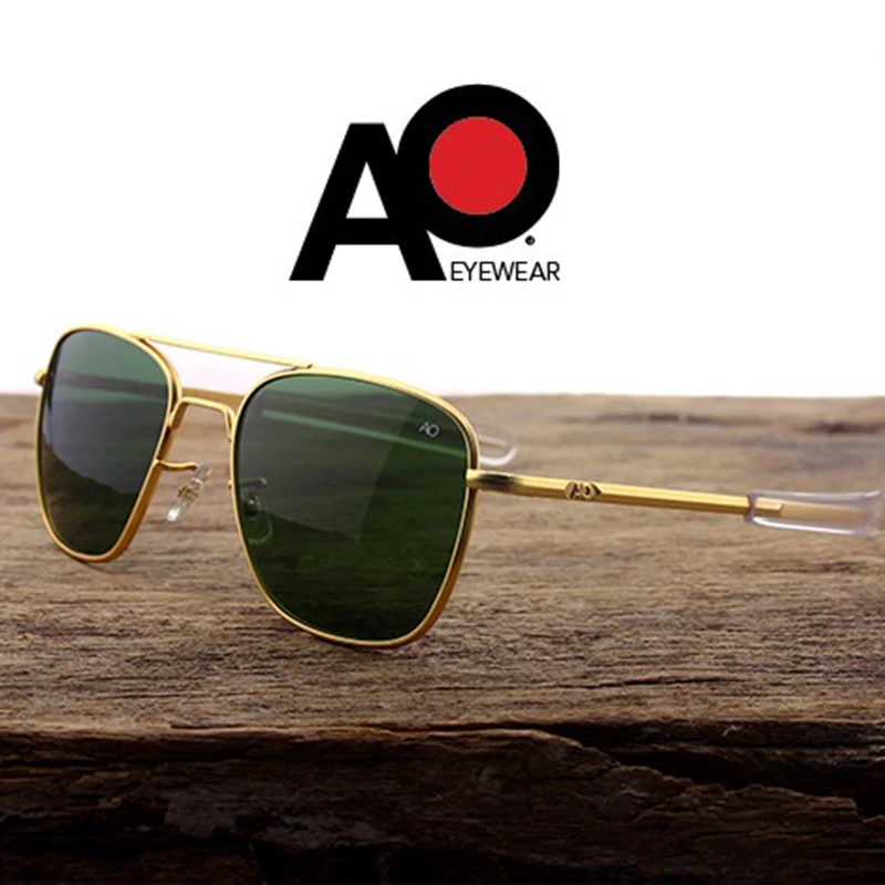 

AO Polarized Sunglasses Man American Army Military Pilot Optical Aviation Sun Glasses Woman Luxury Brand Vintage Driving Oculos