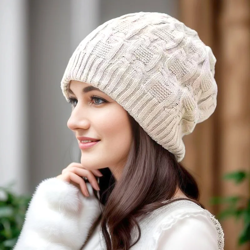 Loose Crochet Knitted Piles Caps Solid Color Wool Bonnets Double Layer Thicken Warm Beanies Outdoor Hiking Cycling Pullover Hat
Loose Crochet Knitted Piles Caps Solid Color Wool Bonnets Double Layer Thicken Warm Beanies Outdoor Hiking Cycling Pullover Hat