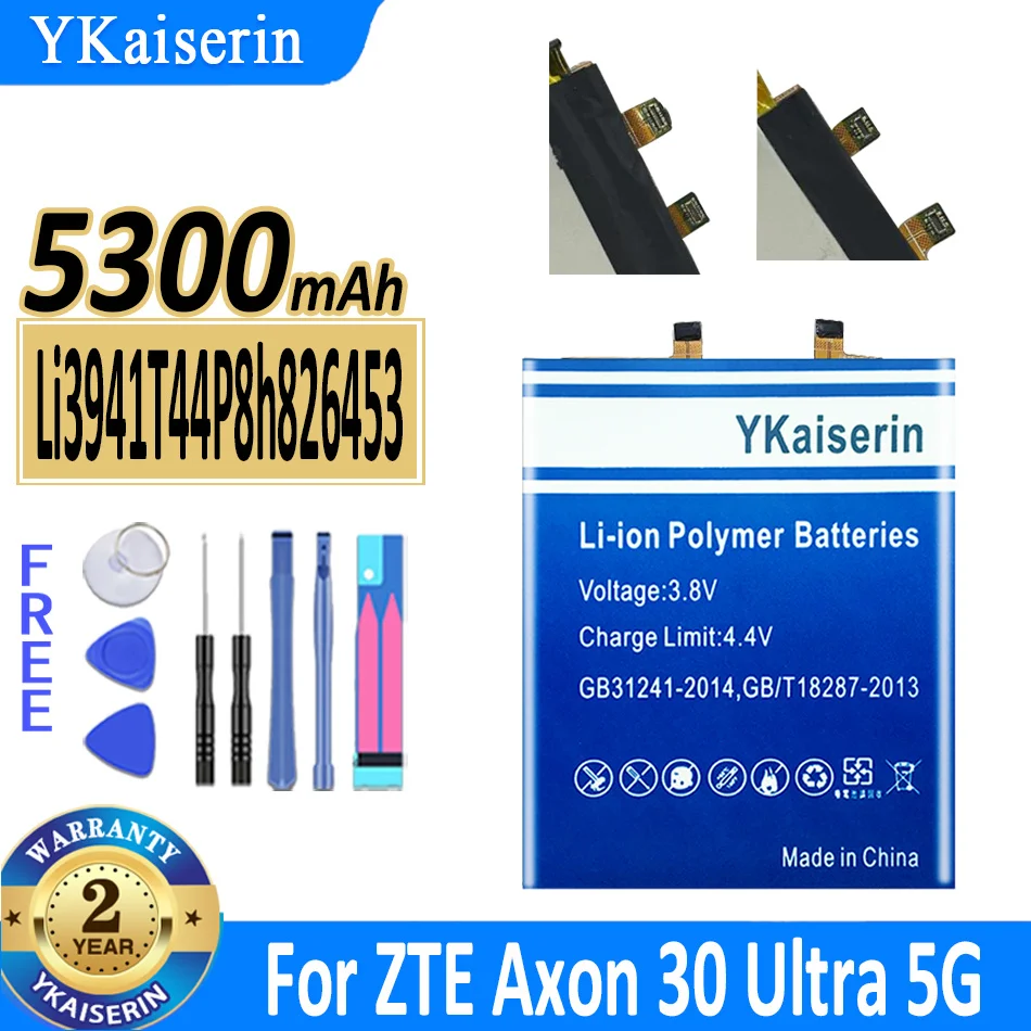 Аккумулятор ykaisсеребрин 5300 мАч Li3941T44P8h826453 для ZTE Axon 30 Ultra 5G 31 ultra A30Ultra A2022P Bateria
Аккумулятор ykaisсеребрин 5300 мАч Li3941T44P8h826453 для ZTE Axon 30 Ultra 5G 31 ultra A30Ultra A2022P Bateria