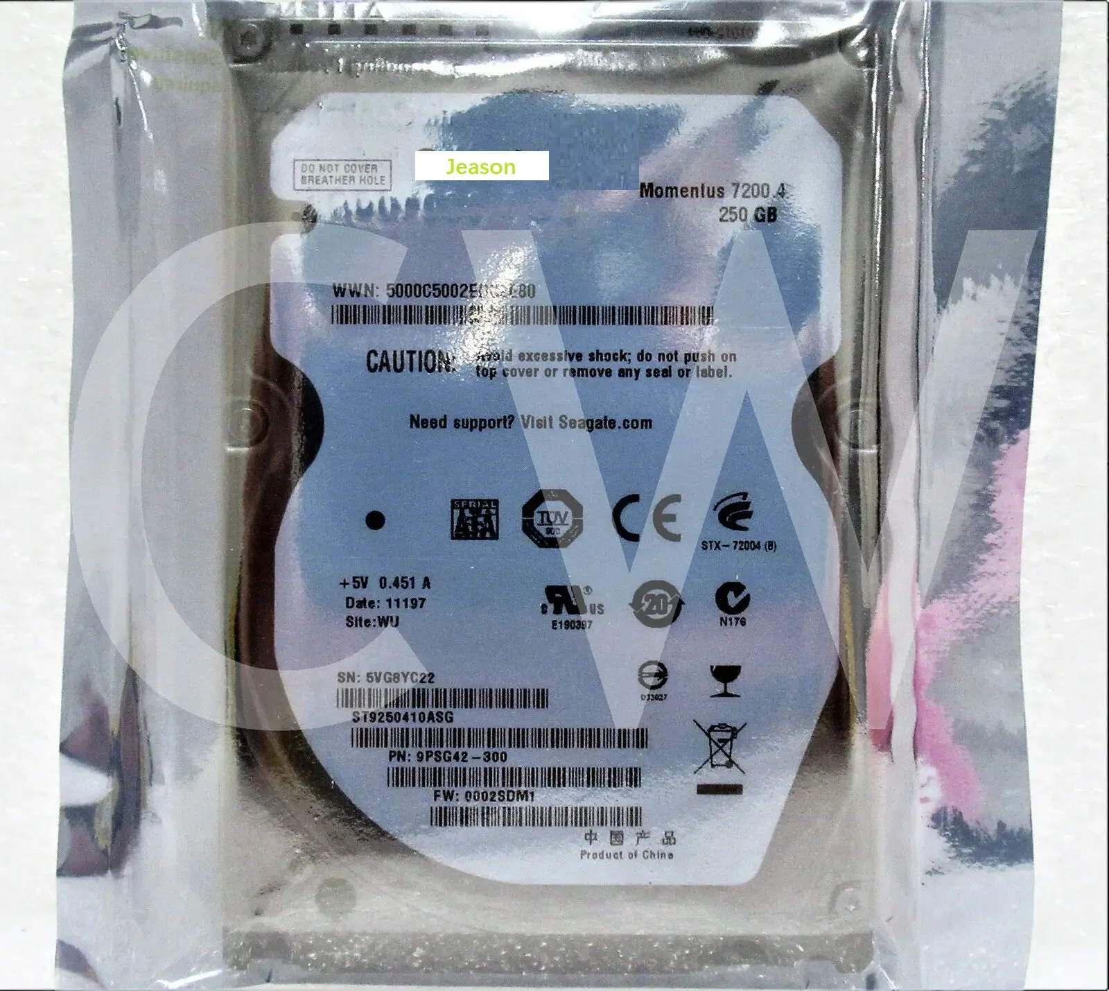 

For Seagate ST9250410ASG 250GB 7.2K RPM 3Gb/s 2.5" SATA Hard Drive