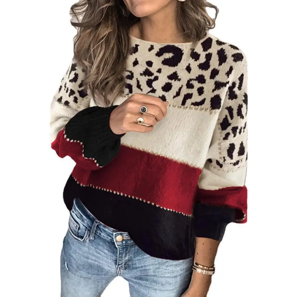 Sweater for Women 2023 Autumn and Winter Fashion New Color Collision Loose Round Neck Long Sleeve Home Casual Top
Sweater for Women 2023 Autumn and Winter Fashion New Color Collision Loose Round Neck Long Sleeve Home Casual Top