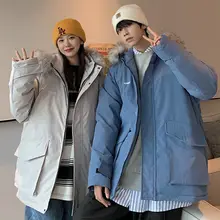 Men and women couple down jacket men's winter white duck down short loose jacket 
Men and women couple down jacket men's winter white duck down short loose jacket
