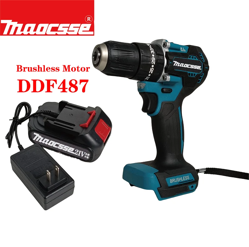 

taladro inalámbrico DDF487 18V power tools Brushless Motor herramientas electric screwdriver Suitable for Makita 18V battery 전동