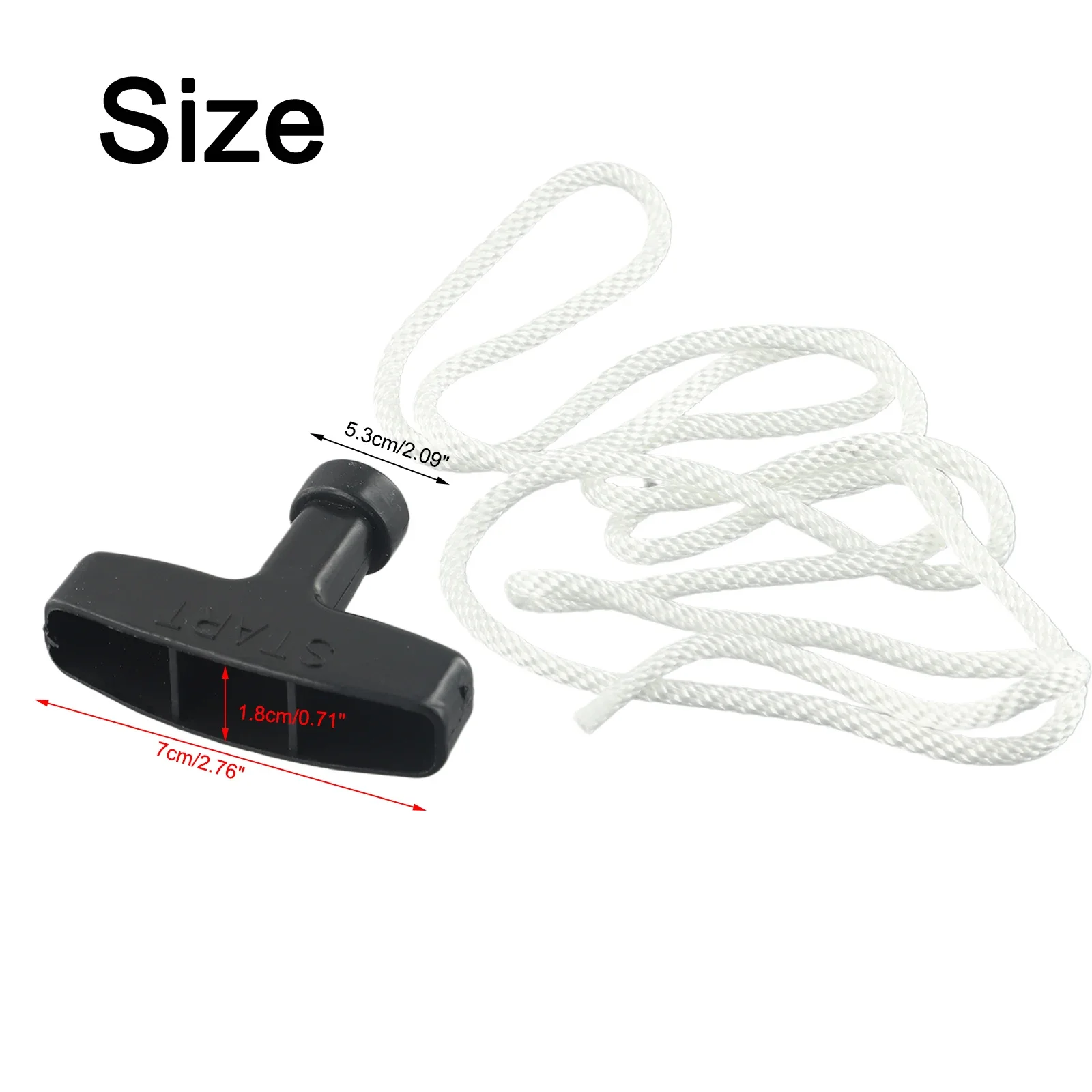 Petrol Lawnmowers Replacement Plastic& Polyester White Rope Rope & Pull Handle Black Handle Universal High Quality Brand New
Petrol Lawnmowers Replacement Plastic& Polyester White Rope Rope & Pull Handle Black Handle Universal High Quality Brand New