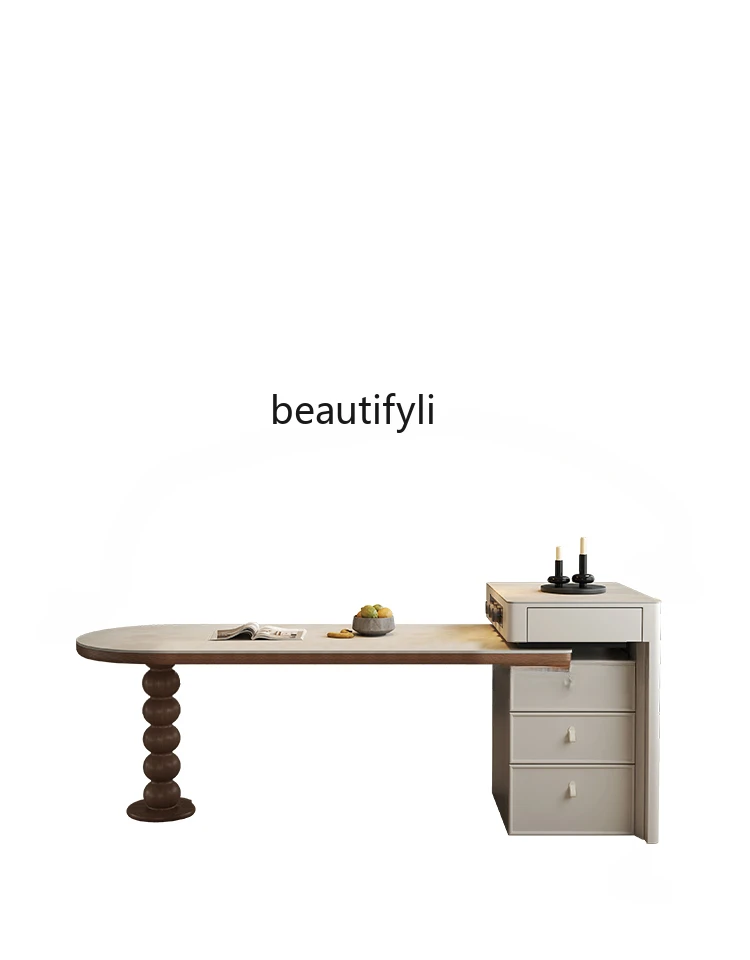 French-Style Retractable Kitchen Island Dining Table Integrated Retro Arc Mid-Kitchen Island Stone Plate Dining Table and Chair
French-Style Retractable Kitchen Island Dining Table Integrated Retro Arc Mid-Kitchen Island Stone Plate Dining Table and Chair