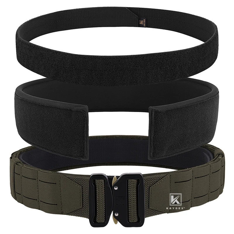 KRYDEX Tactical 3 IN 1 Laser Belt Set 2" Quick Release Duty Shooting Laser MOLLE Padded Load Bearing Stiffened Belt Ranger Green
KRYDEX Tactical 3 IN 1 Laser Belt Set 2" Quick Release Duty Shooting Laser MOLLE Padded Load Bearing Stiffened Belt Ranger Green