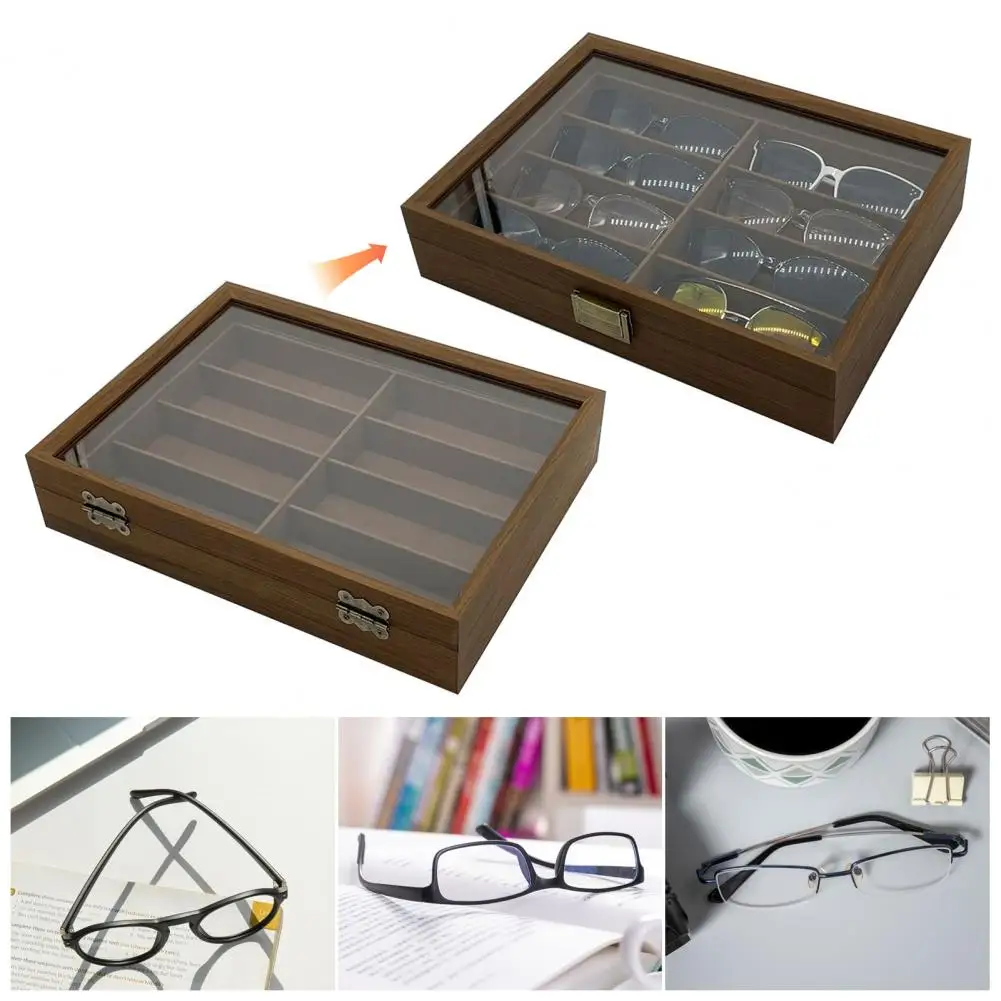 Sunglasses Holder with Compartments Wooden Sunglasses Eyeglasses Organizer with 8 Slots Stylish Display for Women for Glasses
Sunglasses Holder with Compartments Wooden Sunglasses Eyeglasses Organizer with 8 Slots Stylish Display for Women for Glasses