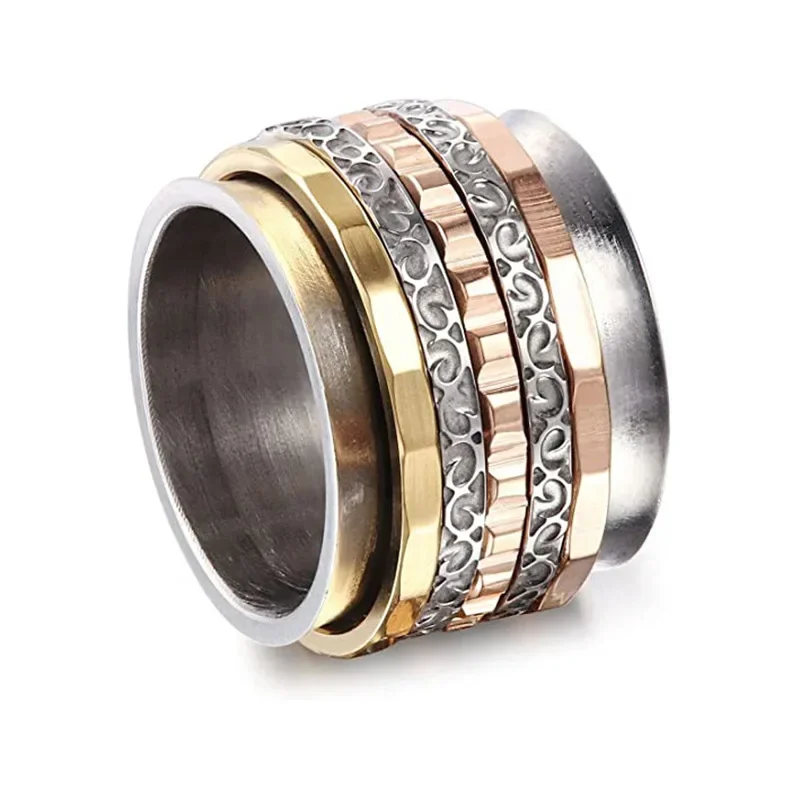 Anti Stress Anxiety Ring Retro Multi-layered Rotating Ring for Women Decompression Ring Personality Jewelry Accessories
Anti Stress Anxiety Ring Retro Multi-layered Rotating Ring for Women Decompression Ring Personality Jewelry Accessories