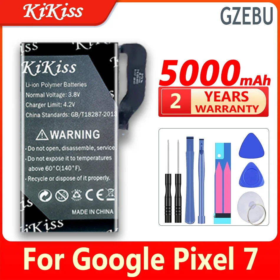 

KiKiss Battery GZEBU GMF5Z 5000mAh/5700mAh For HTC Google Pixel 7 Pro Pixel7 Pixel7 Pro 7Pro Replacement Bateria