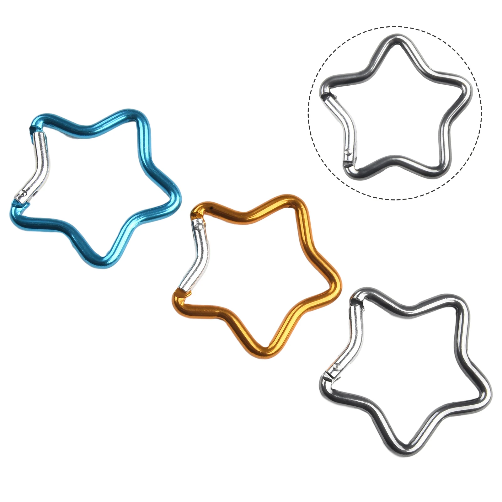 Brand New Carabiner Safety Buckle Spring Hook 3 Pcs Aluminum Alloy Clothing Backpack Colorful Five-pointed Star
Brand New Carabiner Safety Buckle Spring Hook 3 Pcs Aluminum Alloy Clothing Backpack Colorful Five-pointed Star