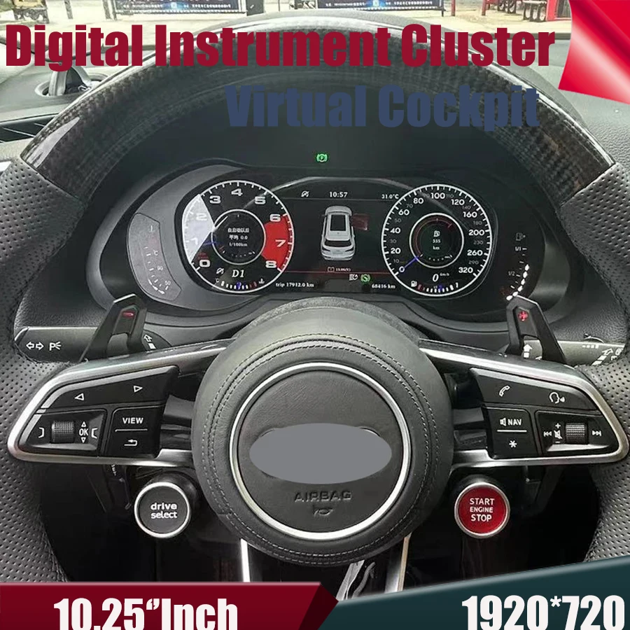 

10.25 Inch Dashboard Speedometer Digital Virtual Cockpit Multi-Function For Audi Q5 SQ5 2010-2018 LCD Instrument Cluster CARPLAY