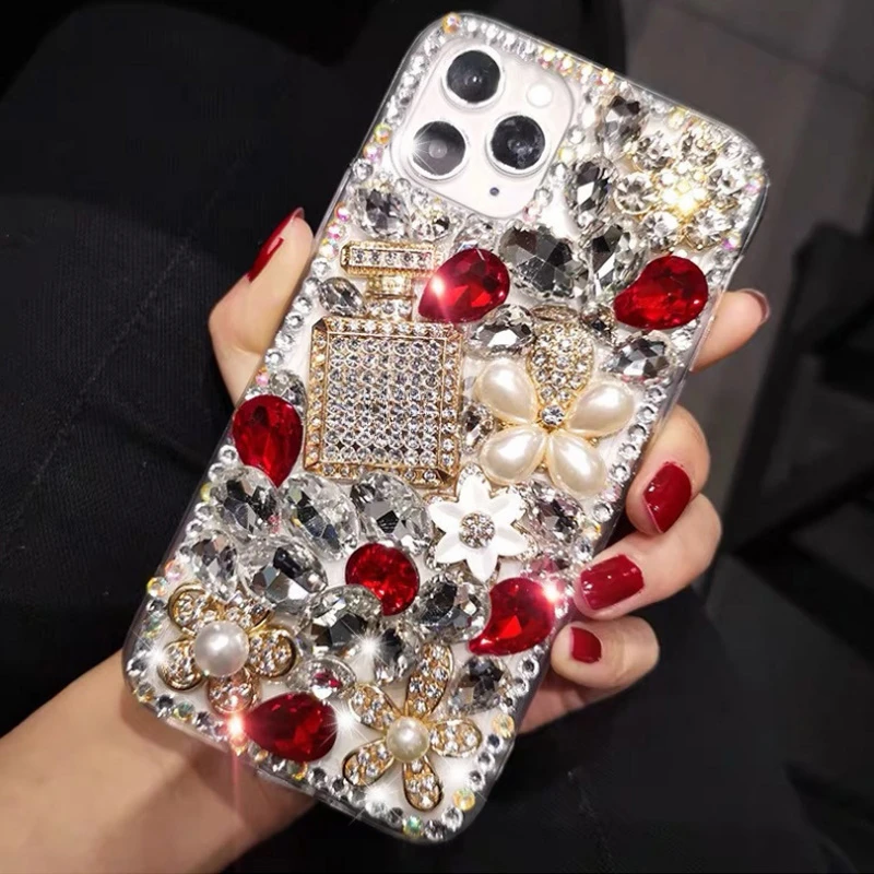 

Luxury Rhinestone Phone Case for Samsung Galaxy, Bling Diamond Cover Bag, A50, A70S, A22, A32, A52, A71, A51, A72, A73, A53, A33