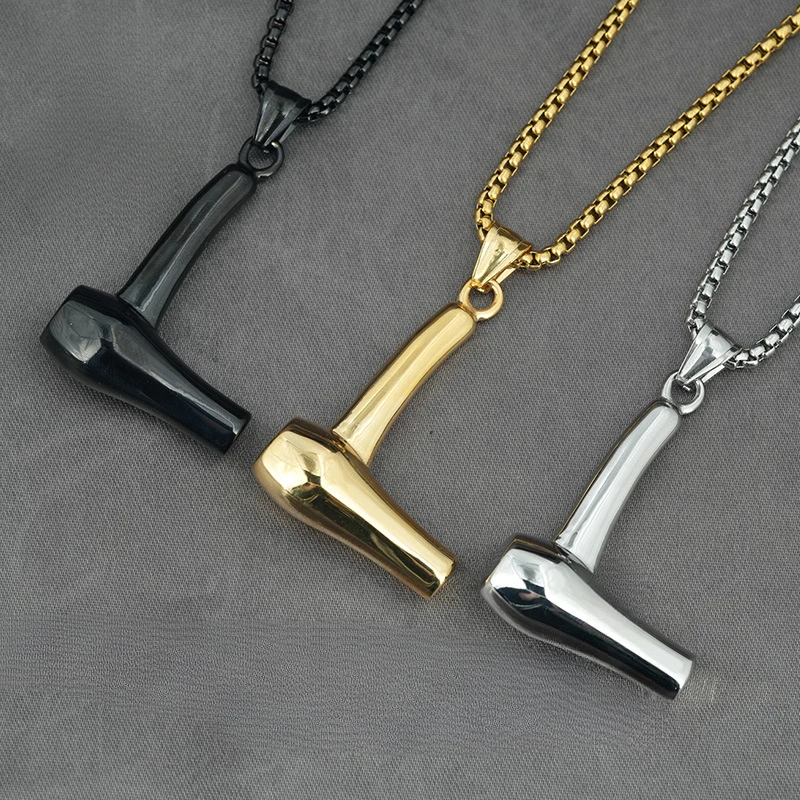 European and American Fashion, Simple and Personalized Hair Dryer Pendant, Stainless Steel Necklace, Sweater Chain Accessories
European and American Fashion, Simple and Personalized Hair Dryer Pendant, Stainless Steel Necklace, Sweater Chain Accessories
