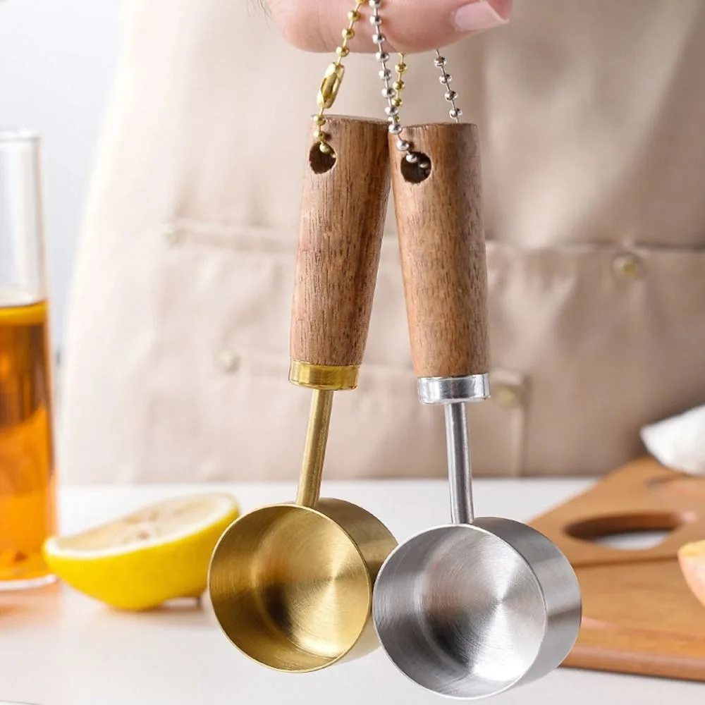 14ml Stainless Steel Measure Spoon Hangable with Wood Handle Kitchen Measure Tools Rustproof Flat Bottom Measuring Cup Coffee
14ml Stainless Steel Measure Spoon Hangable with Wood Handle Kitchen Measure Tools Rustproof Flat Bottom Measuring Cup Coffee