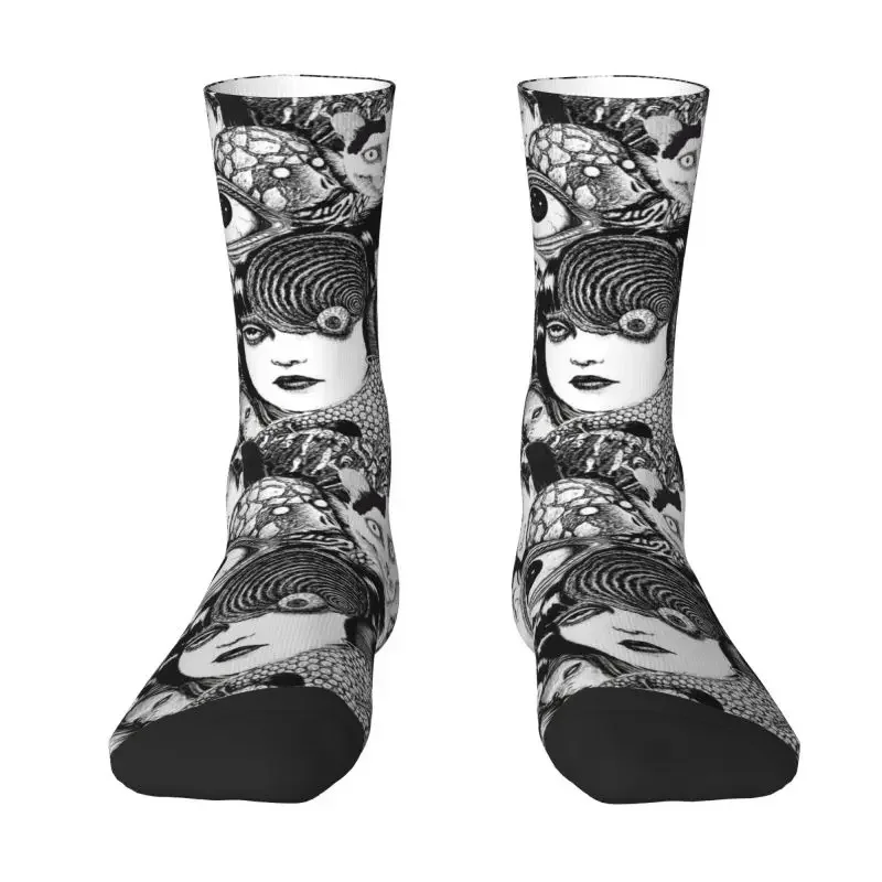 

Junji Ito-Chaussettes chaudes pour hommes et femmes, Horror Tomie Uzumaki fur s, Japan Harajuku Manga Crew, Fashion