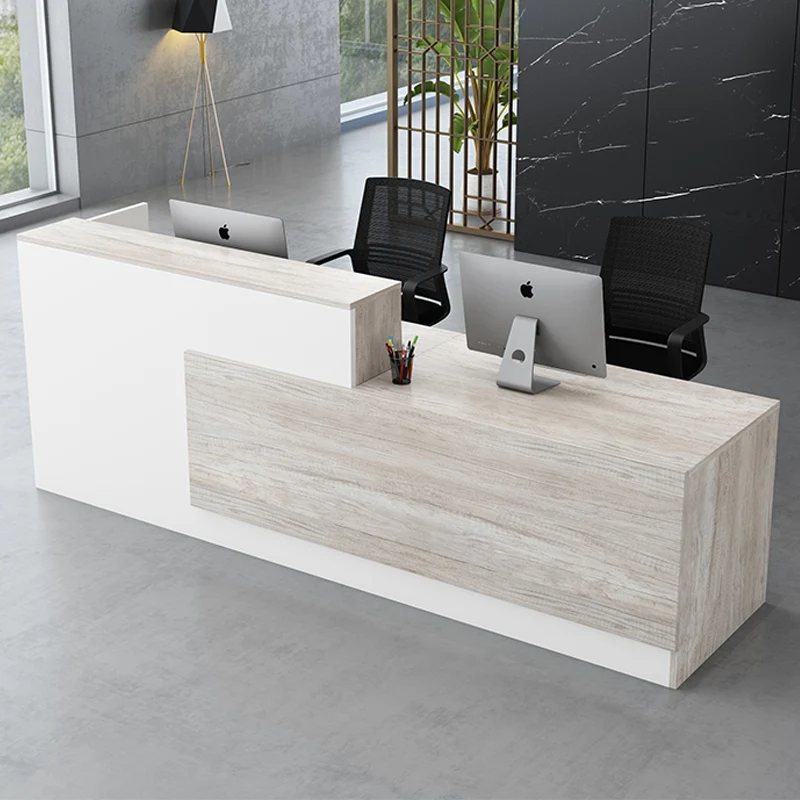 Hotel Modern Design Customized logo MFC Wood Counter Front Desk White Office Reception front lobby Table desk
Hotel Modern Design Customized logo MFC Wood Counter Front Desk White Office Reception front lobby Table desk