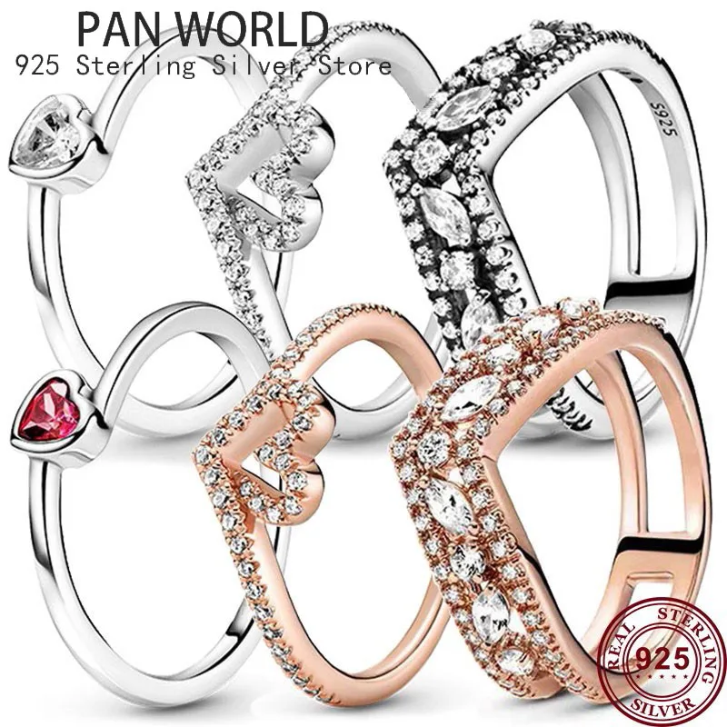 New 925 Sterling Silver Women's Light Luxury Rose Gold Love Crystal Women's Pan Couple Ring Diy Fashion Wedding Gift Jewelry
New 925 Sterling Silver Women's Light Luxury Rose Gold Love Crystal Women's Pan Couple Ring Diy Fashion Wedding Gift Jewelry