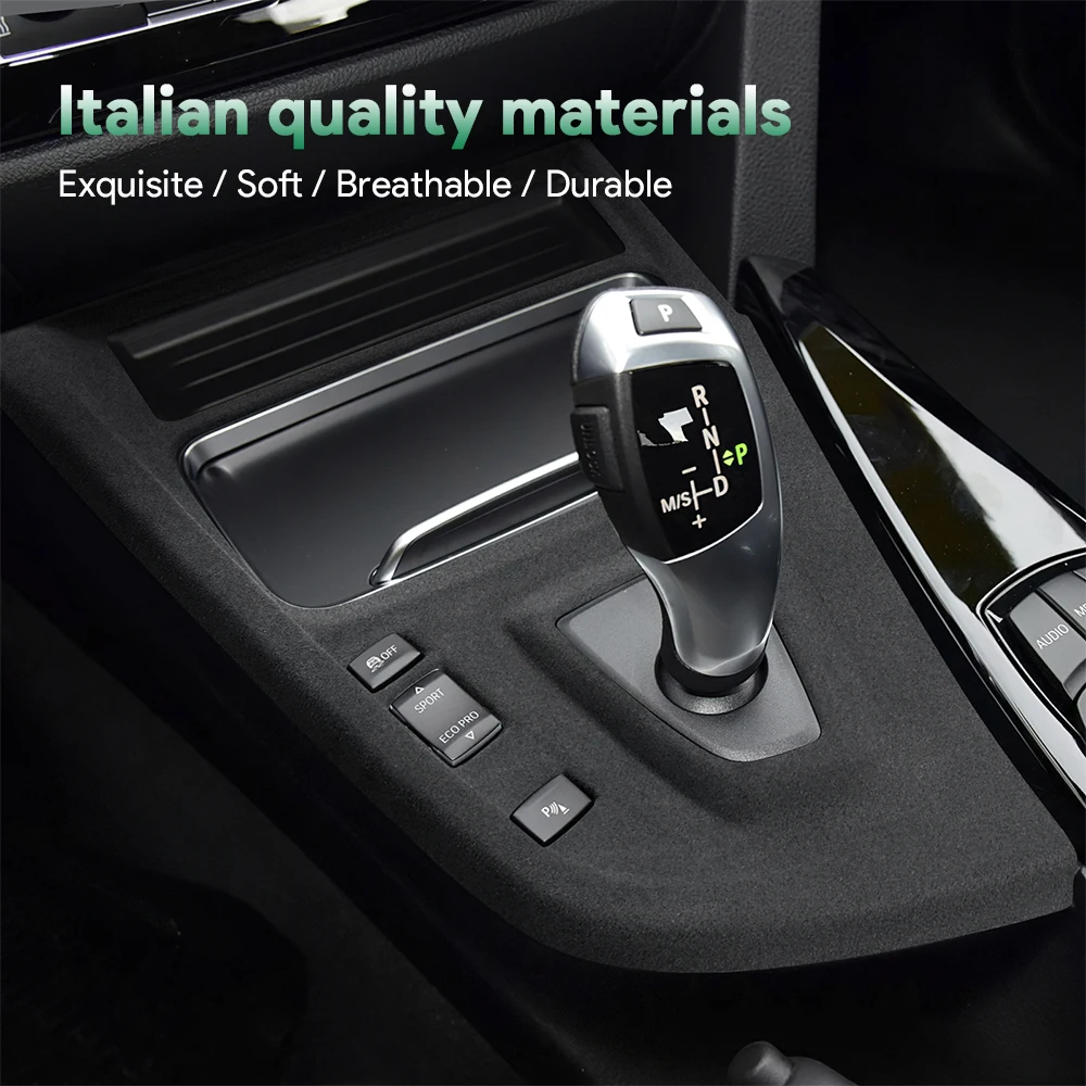 

for BMW 3 Series F30 F31 3 Series GT F34 4 Series F32 F33 F36 2013-2018 Italian Premium Suede Car Gear Head Shift Sticker Cover