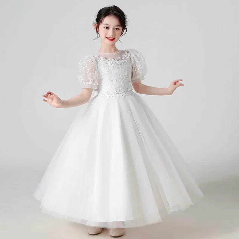 Hot Toys Disney Princess Dresses for Girls Summer Sequins Puff Sleeve Ankle-Length Mesh Flower Girl for Wedding Evening Party 
Hot Toys Disney Princess Dresses for Girls Summer Sequins Puff Sleeve Ankle-Length Mesh Flower Girl for Wedding Evening Party