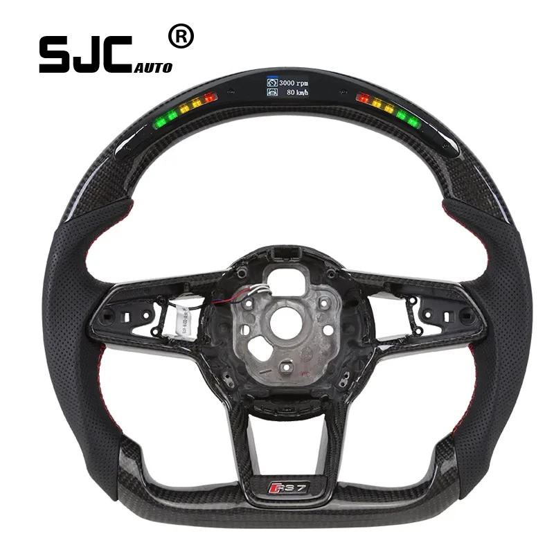 

For Audi A4A5A6A7 S3S4S5 RS3 RS4 RS5 TT Sport R8 Carbon Fiber Steering Wheel Modification