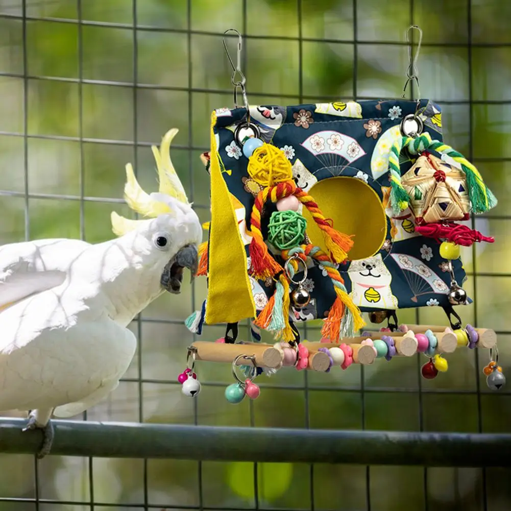Canvas Bird Toy for Parrots Durable Colorful Parrot Climbing Toys Easy Installation Bird Hammock Foraging for Small for Parrots
Canvas Bird Toy for Parrots Durable Colorful Parrot Climbing Toys Easy Installation Bird Hammock Foraging for Small for Parrots