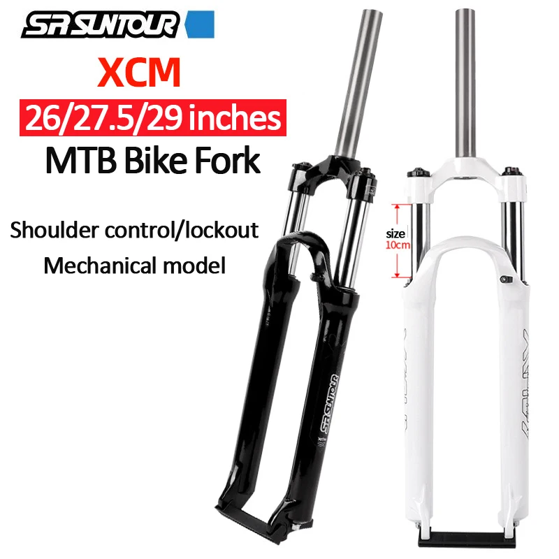 

SUNTOUR XCM MTB Fork 26/27.5/29 inch Shoulder Control Locking Mechanical Aluminum Oil Spring Fork 100mm Mountain Bike Fork