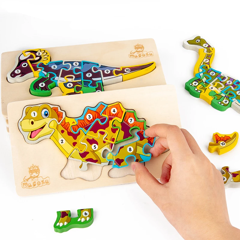 Kids Dinosaur Animal 3D Jigsaw Wooden Puzzle Toys Digital Cognitive Matching Games Montessori Early Education Toys
Kids Dinosaur Animal 3D Jigsaw Wooden Puzzle Toys Digital Cognitive Matching Games Montessori Early Education Toys