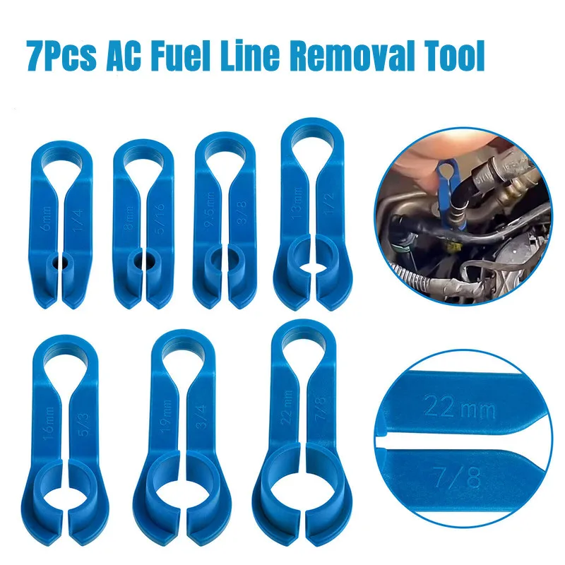7PCS Car Fuel Line Removal Tool 1/4inch-1/8inch Portable Auto AC Fuel Lines Quick Removal Tools Angled Disconnect Tool Set
7PCS Car Fuel Line Removal Tool 1/4inch-1/8inch Portable Auto AC Fuel Lines Quick Removal Tools Angled Disconnect Tool Set