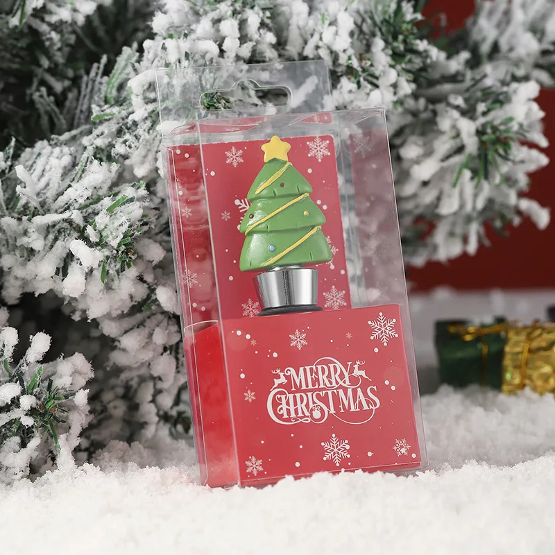 

Креативная пробка для бутылок красного вина, подарок на рождественскую елку из смолы