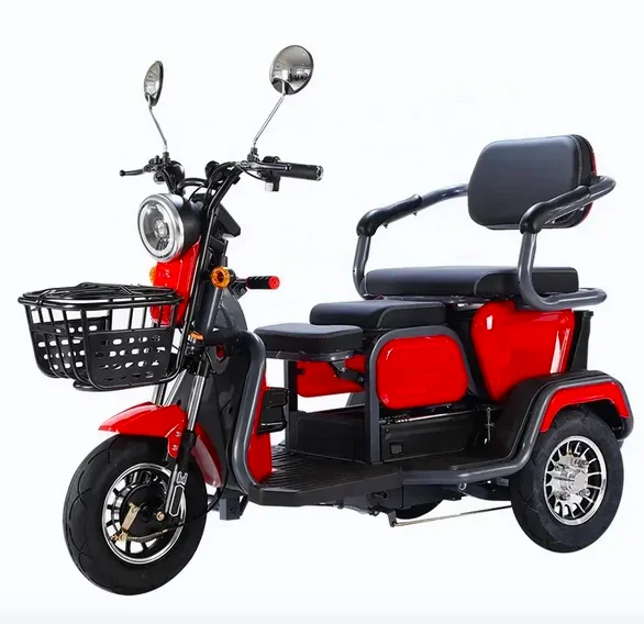 

3Wheel Rickshaw Tricycle Hot sale Electric mobility scooter 3seat Electric pedicab three wheels passenger Ebike for the elderly