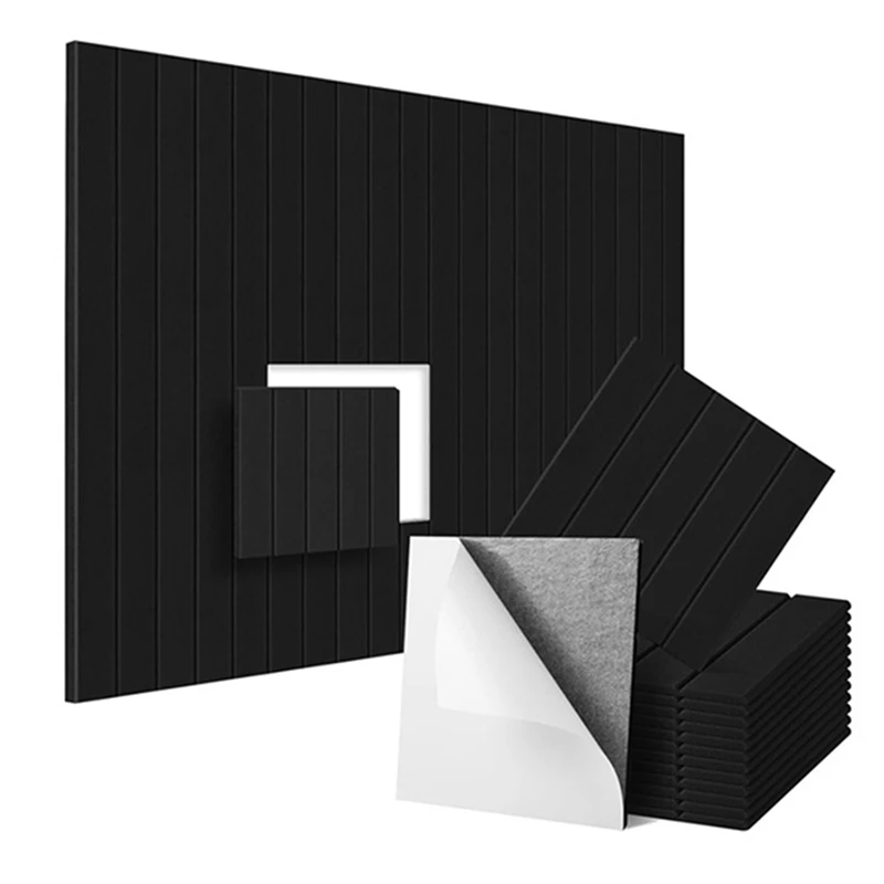 16 Pack Self-Adhesive Acoustic Panels, Sound Proof Foam Panels, High Density Soundproofing Wall Panels Durable Black 12X12X0.4In
16 Pack Self-Adhesive Acoustic Panels, Sound Proof Foam Panels, High Density Soundproofing Wall Panels Durable Black 12X12X0.4In