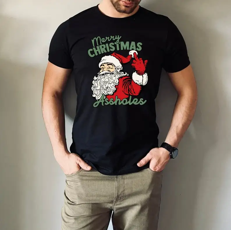New Summer Christmas Funny Men's Cotton T-shirt Merry Christmas Large Size Black Casual Women's Short Sleeve
New Summer Christmas Funny Men's Cotton T-shirt Merry Christmas Large Size Black Casual Women's Short Sleeve
