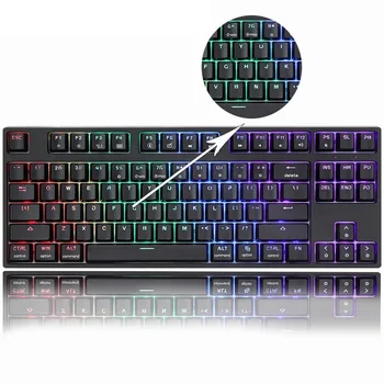 O SK61: Um Teclado Mecânico de Alto Desempenho para Gamers e Entusiastas 10 Top GK87 Mechanical Gaming Keyboard 87 Keys Optics Hot Swap Wired RGB keycaps Backlit MAC Gaming Accessories For Desktop 87