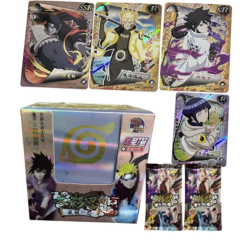 

Anime NARUTO Card HY-0705 Box Uzumaki Uchiha Sasuke Tcg CCG Carte Haruno Sakura Hatake Kakashi Game Cards For Children Gif