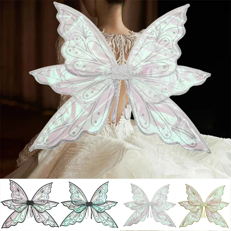 

Princess Elf Fairy Wing Butterfly Wings for Kids Happy Birthday Party Decorations Wedding Angel Wings Girl Performance Props