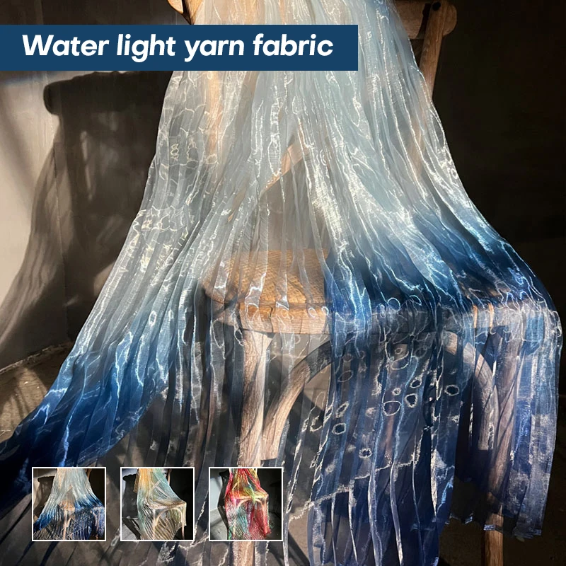 1/3M Two Tone Gradient Pleated Fabric Laser Shiny Sheer Organza Voile Design Fabric for Dress, Costume Clothing, By the Meter
1/3M Two Tone Gradient Pleated Fabric Laser Shiny Sheer Organza Voile Design Fabric for Dress, Costume Clothing, By the Meter