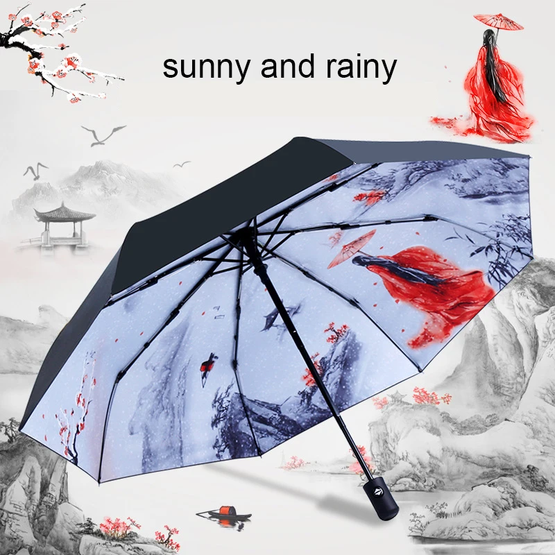 Automatic Umbrella Sun Rain UV Protection Windproof Beach Umbrella Foldable Portable Umbrella 8 Ribs
Automatic Umbrella Sun Rain UV Protection Windproof Beach Umbrella Foldable Portable Umbrella 8 Ribs