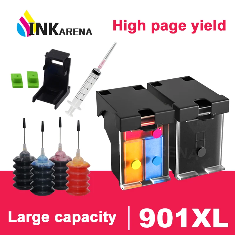 901XL For HP Officejet J4500 4500 J4540 J4550 J4580 J4585 J4535 Printer Replacement for HP 901 XL for hp901 Ink Cartridge
901XL For HP Officejet J4500 4500 J4540 J4550 J4580 J4585 J4535 Printer Replacement for HP 901 XL for hp901 Ink Cartridge