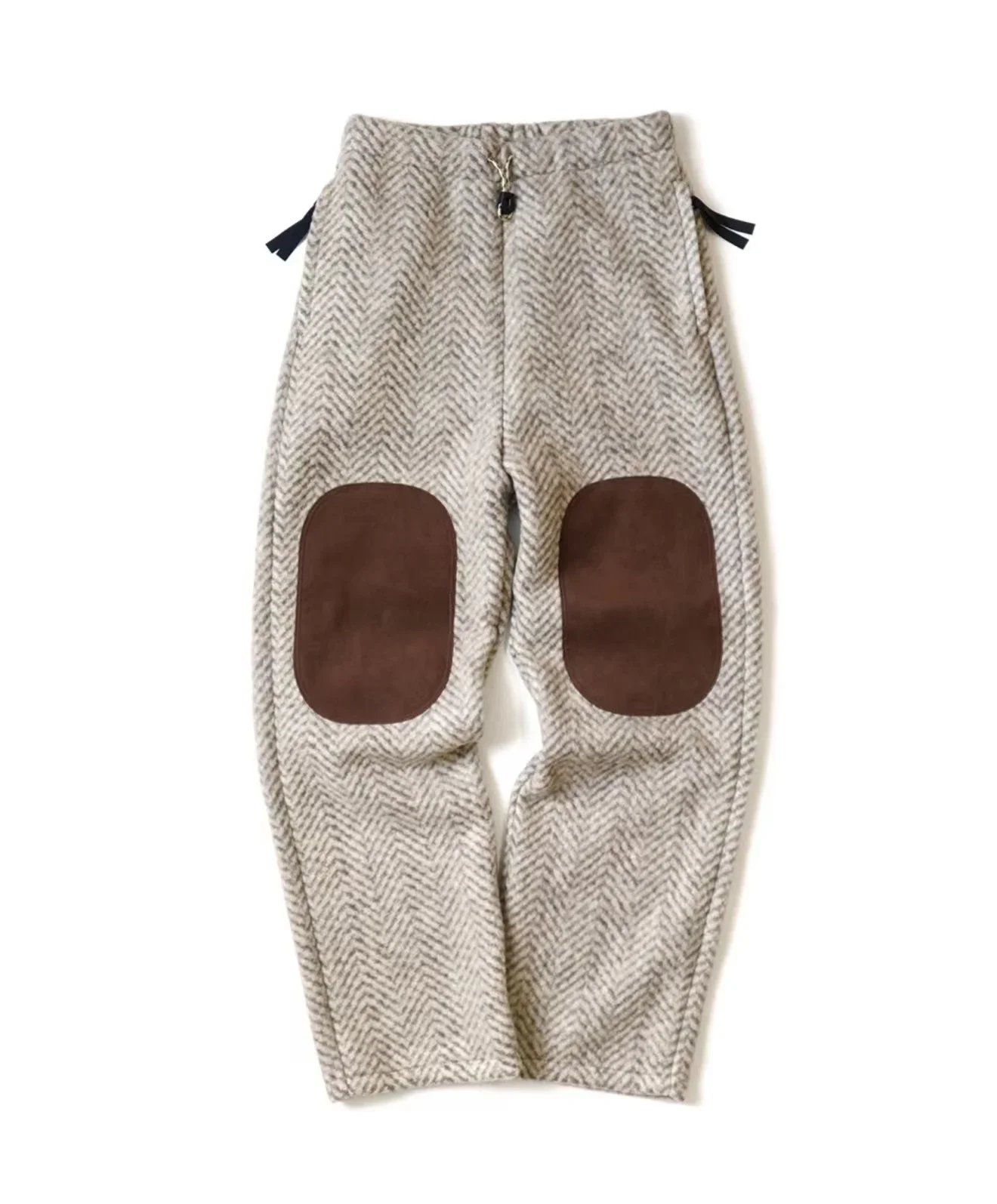 

21AW KAPITAL Hirata Hiroshi Warm Woolen Fleece Suede Patch Loose Elastic Casual Pants Japan New Style