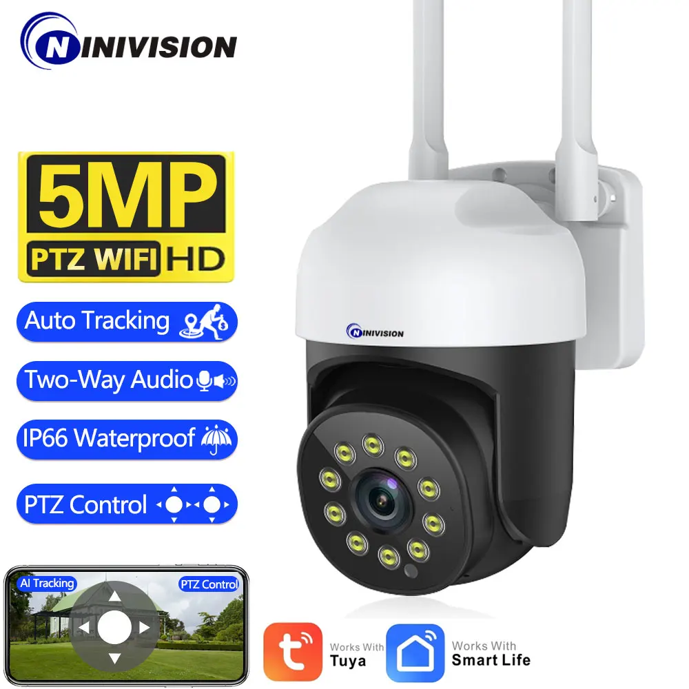 PTZ 2.4G WIFI IP Camera TUYA Smart Audio CCTV Surveillance Camera Outdoor Color Night Vision Wireless Camera Waterproof Security
PTZ 2.4G WIFI IP Camera TUYA Smart Audio CCTV Surveillance Camera Outdoor Color Night Vision Wireless Camera Waterproof Security