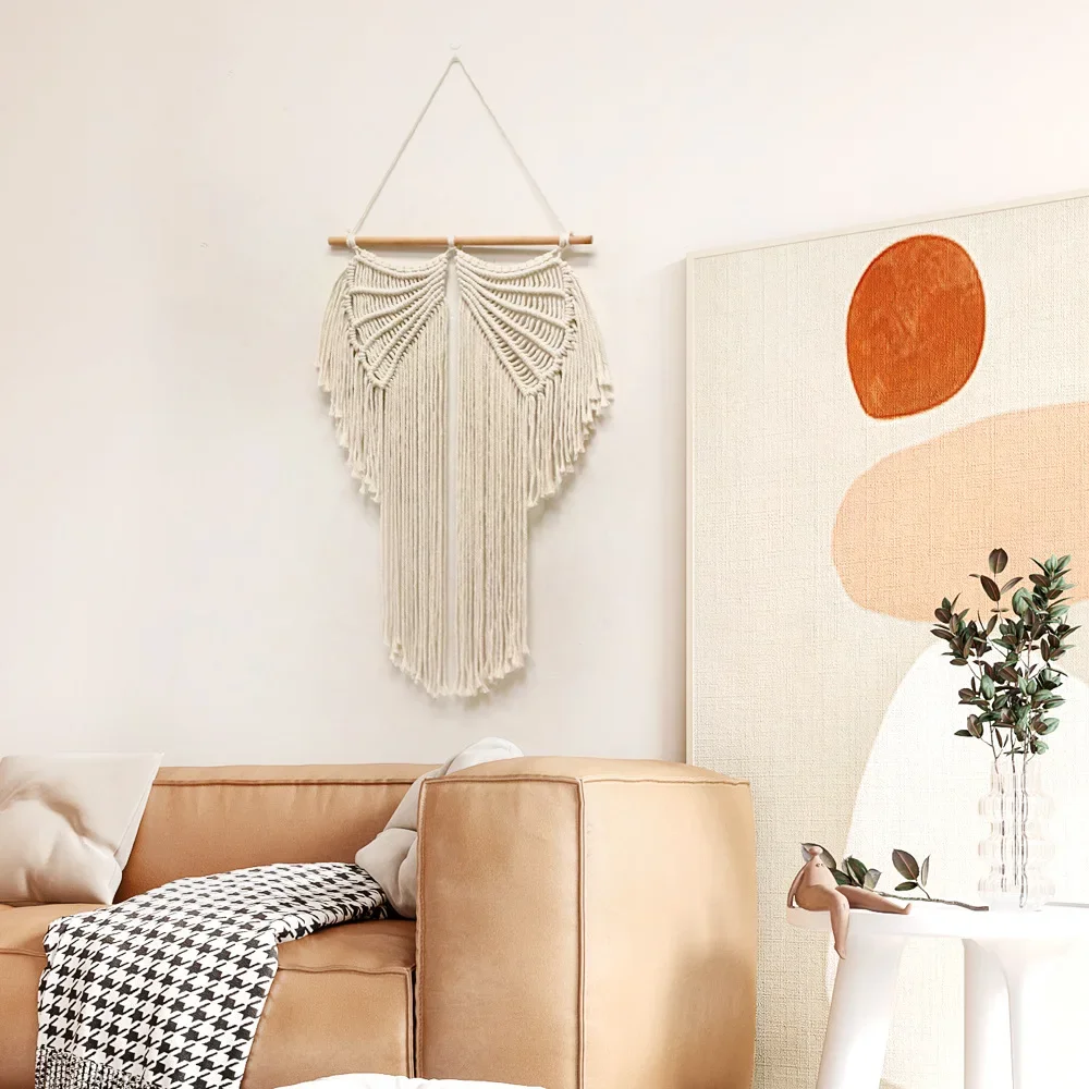 Angel Wings Macrame Dream Catcher - Handmade Boho Wall Art 8 S45486c9fd8a24b17ad4c79b4c980dd54q