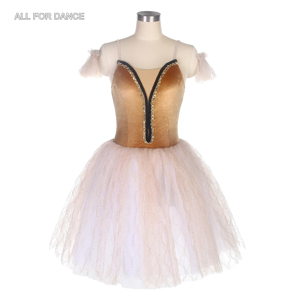 

20159 New Brown Velvet Bodice Ballet Dance Costume For Girls/Women Stage Performance Dance Tutu Ballet Dance Wear