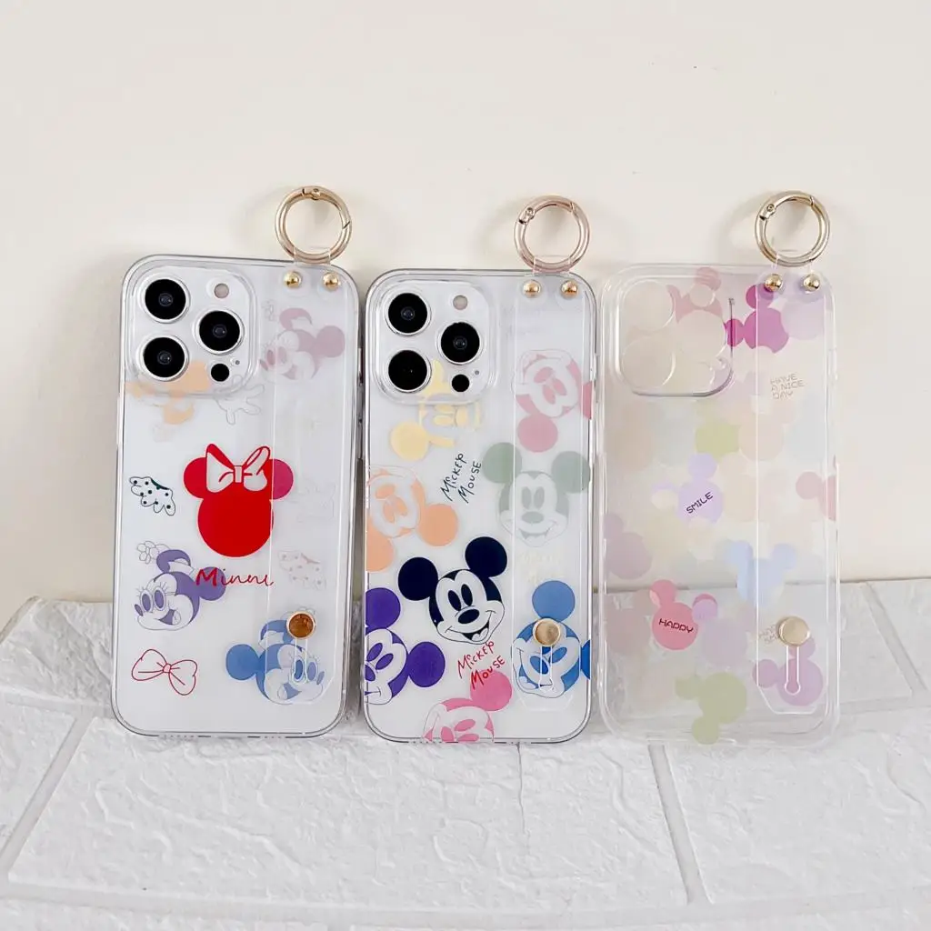 

For OPPO Realme 3 5 6 7 8 9 Pro i C3 C11 C12 C15 C25 C20 C11 C21 C25 C25s Minnie Head Case Wrist Strap Holder