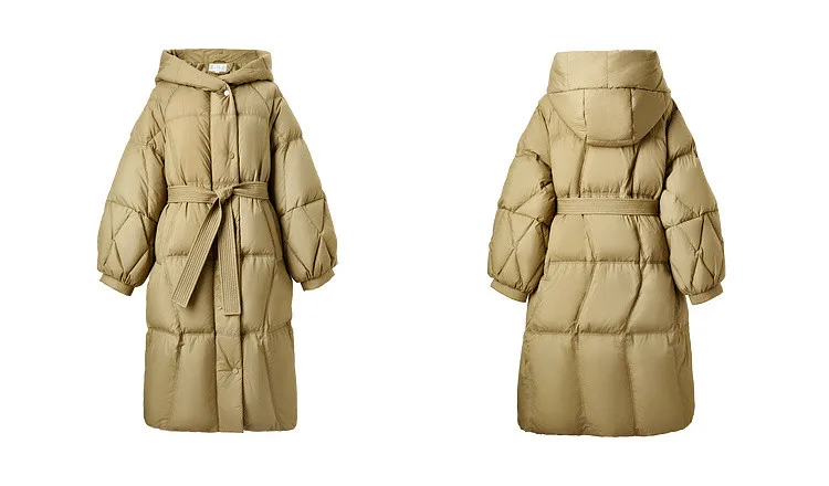 SENTUBILA Women's Winter Puffer Down Jacket Women 2024 Hooded Lantern Sleeve Windproof Mid-Length Down Coats Ladies W44Y58448X SENTUBILA Women's Winter Puffer Down Jacket Women 2024 Hooded Lantern Sleeve Windproof Mid-Length Down Coats Ladies W44Y58448X